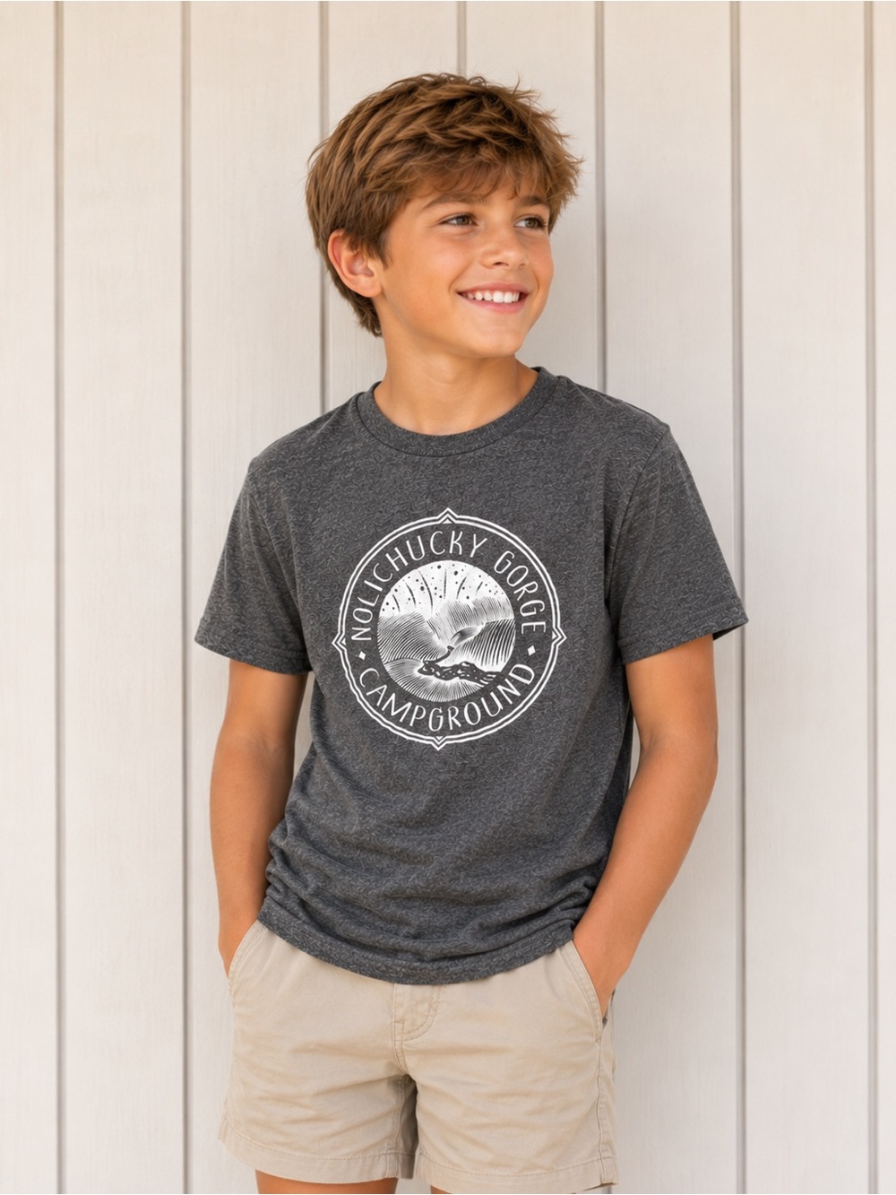 Gray Nolichucky Gorge Campground Graphic Tee